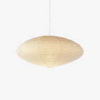 Hand-Bonded Glare-Free Mulberry Paper Pendant Light (Adjustable Height)