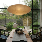 Hand-Bonded Glare-Free Mulberry Paper Pendant Light (Adjustable Height)