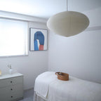 Hand-Bonded Glare-Free Mulberry Paper Pendant Light (Adjustable Height)
