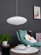 Hand-Bonded Glare-Free Mulberry Paper Pendant Light (Adjustable Height)