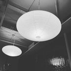 Hand-Bonded Glare-Free Mulberry Paper Pendant Light (Adjustable Height)