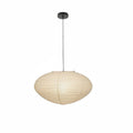 Hand-Bonded Glare-Free Mulberry Paper Pendant Light (Adjustable Height)
