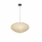 Hand-Bonded Glare-Free Mulberry Paper Pendant Light (Adjustable Height)