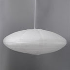 Hand-Bonded Glare-Free Mulberry Paper Pendant Light (Adjustable Height)