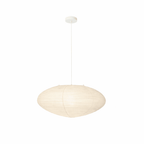 Hand-Bonded Glare-Free Mulberry Paper Pendant Light (Adjustable Height)