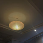 Hand-Bonded Glare-Free Mulberry Paper Pendant Light (Adjustable Height)
