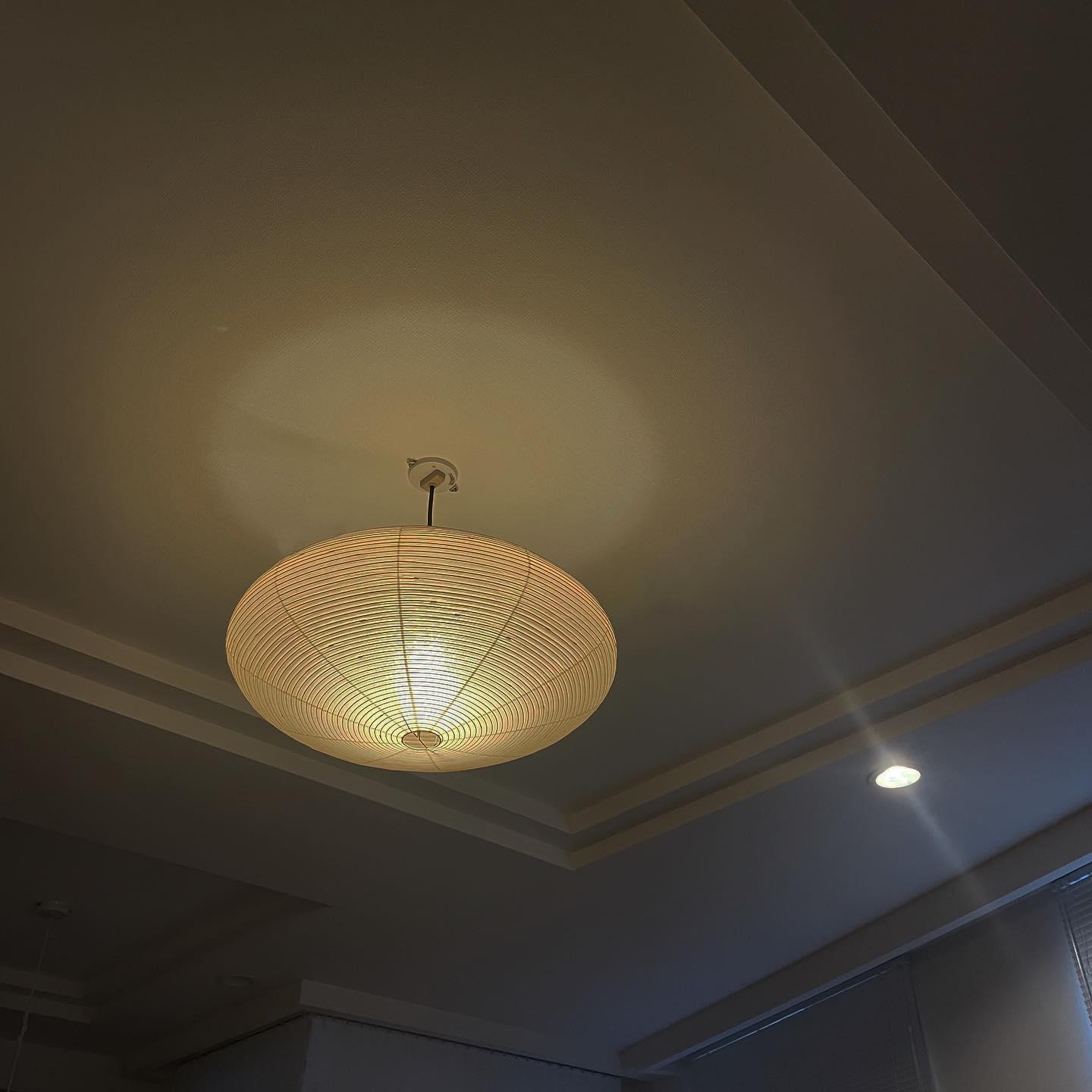 Hand-Bonded Glare-Free Mulberry Paper Pendant Light (Adjustable Height)