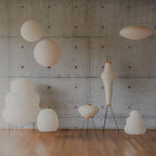 Hand-Bonded Glare-Free Mulberry Paper Pendant Light (Adjustable Height)