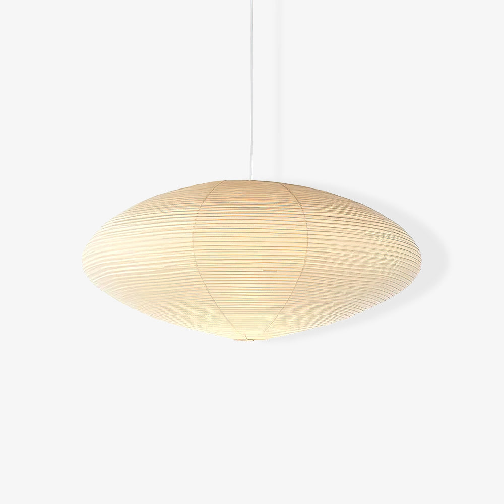 Hand-Bonded Glare-Free Mulberry Paper Pendant Light (Adjustable Height)