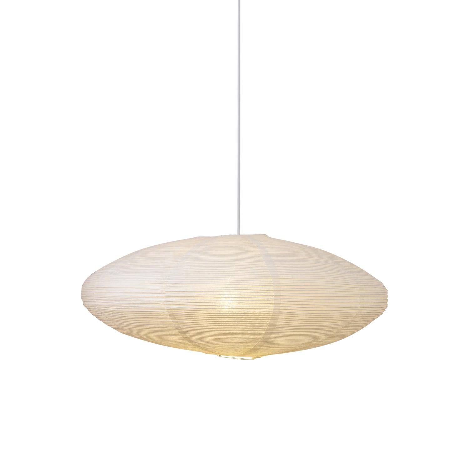 Hand-Bonded Glare-Free Mulberry Paper Pendant Light (Adjustable Height)