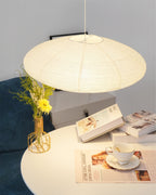 Hand-Bonded Glare-Free Mulberry Paper Pendant Light (Adjustable Height)