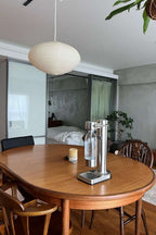 Hand-Bonded Glare-Free Mulberry Paper Pendant Light (Adjustable Height)
