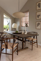 Hand-Bonded Glare-Free Mulberry Paper Pendant Light (Adjustable Height)