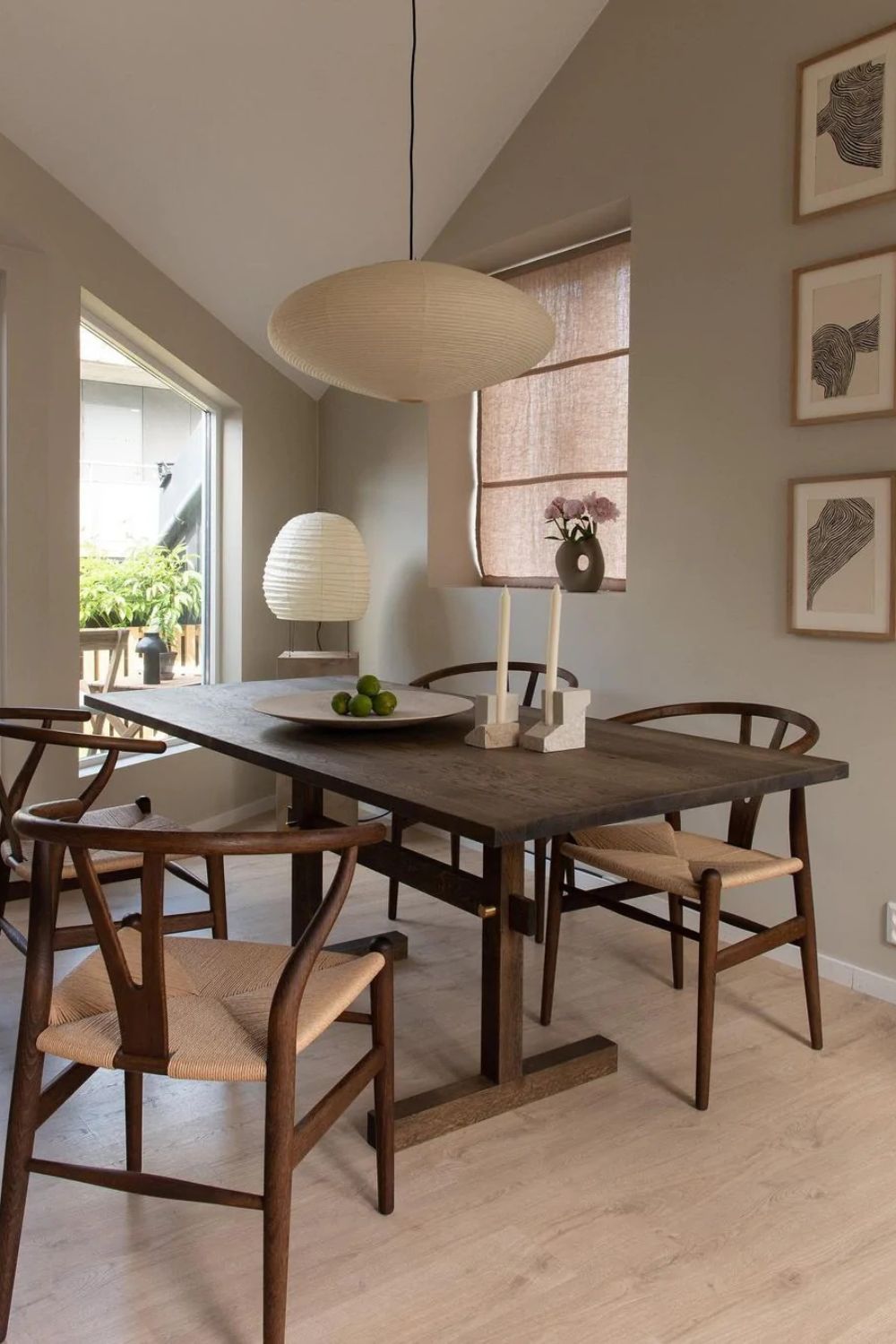Hand-Bonded Glare-Free Mulberry Paper Pendant Light (Adjustable Height)