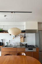 Hand-Bonded Glare-Free Mulberry Paper Pendant Light (Adjustable Height)