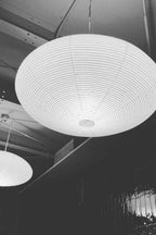 Hand-Bonded Glare-Free Mulberry Paper Pendant Light (Adjustable Height)