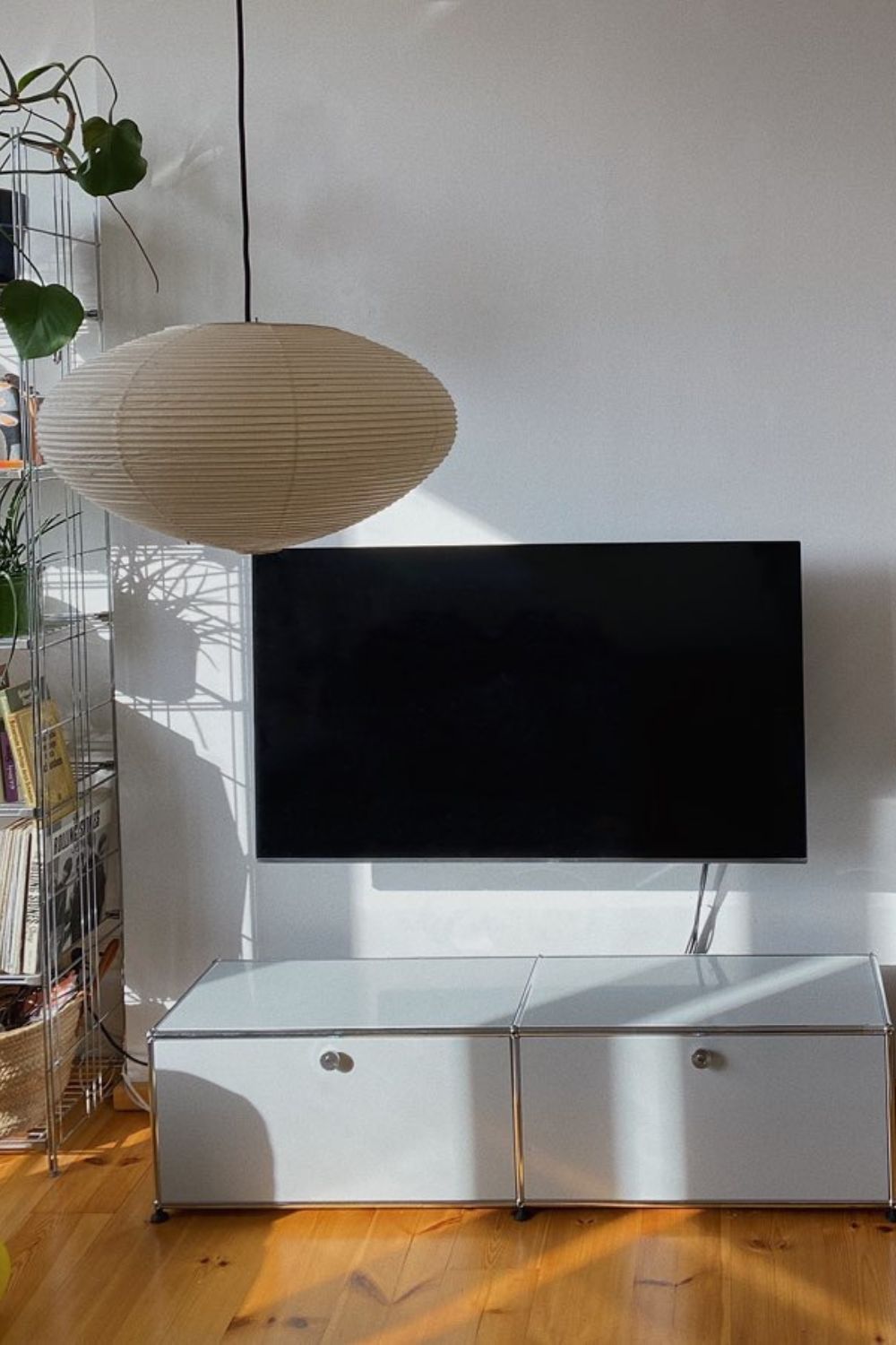 Hand-Bonded Glare-Free Mulberry Paper Pendant Light (Adjustable Height)