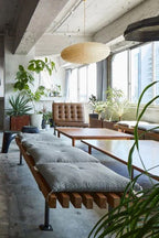 Hand-Bonded Glare-Free Mulberry Paper Pendant Light (Adjustable Height)
