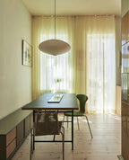 Hand-Bonded Glare-Free Mulberry Paper Pendant Light (Adjustable Height)