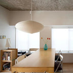 Hand-Bonded Glare-Free Mulberry Paper Pendant Light (Adjustable Height)