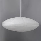 Hand-Bonded Glare-Free Mulberry Paper Pendant Light (Adjustable Height)