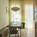 Hand-Bonded Glare-Free Mulberry Paper Pendant Light (Adjustable Height)