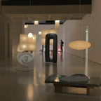 Hand-Bonded Glare-Free Mulberry Paper Pendant Light (Adjustable Height)