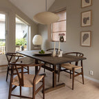Hand-Bonded Glare-Free Mulberry Paper Pendant Light (Adjustable Height)