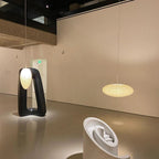Hand-Bonded Glare-Free Mulberry Paper Pendant Light (Adjustable Height)