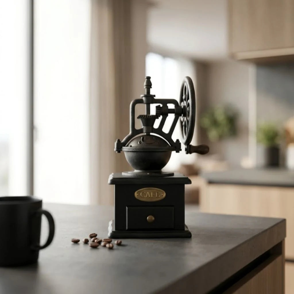 Hand-Crank Coffee Grinder Ceramic Burrs Portable
