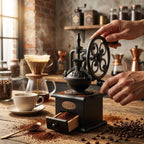 Hand-Crank Coffee Grinder Ceramic Burrs Portable