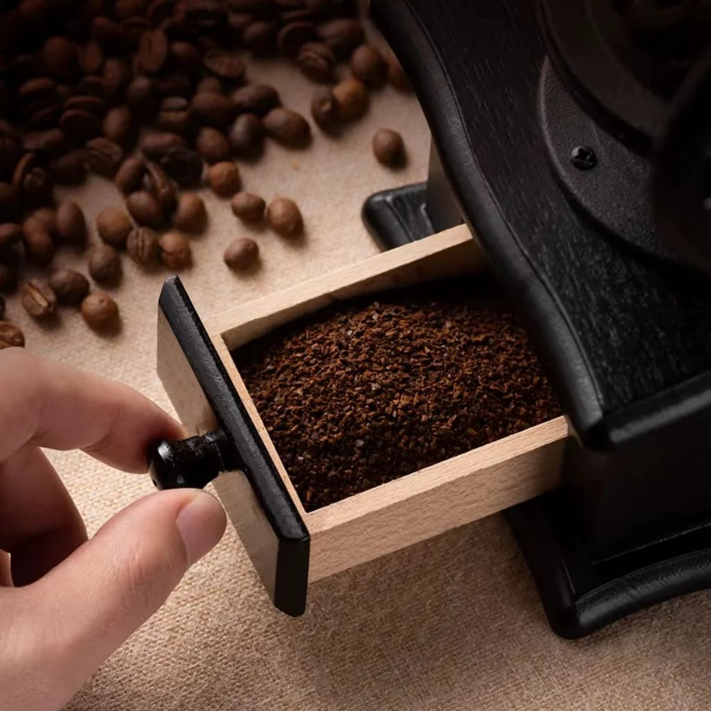 Hand-Crank Coffee Grinder Ceramic Burrs Portable