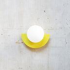 Hand-Finished Glass Globe & Minimalist Iron Frame Wall Sconce