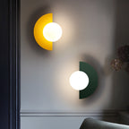 Hand-Finished Glass Globe & Minimalist Iron Frame Wall Sconce