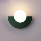 Hand-Finished Glass Globe & Minimalist Iron Frame Wall Sconce