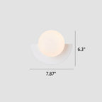 Hand-Finished Glass Globe & Minimalist Iron Frame Wall Sconce