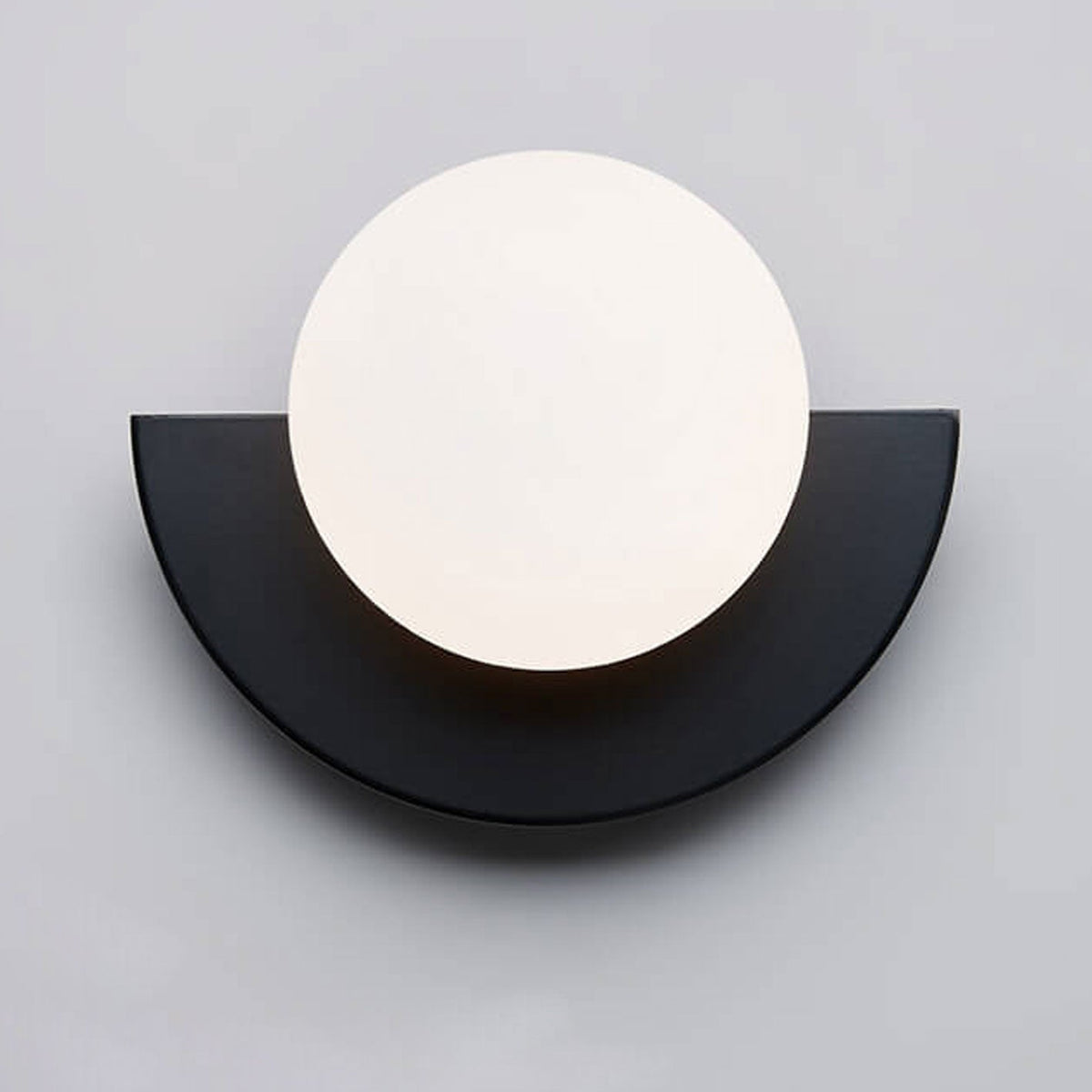 Hand-Finished Glass Globe & Minimalist Iron Frame Wall Sconce