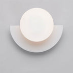 Hand-Finished Glass Globe & Minimalist Iron Frame Wall Sconce