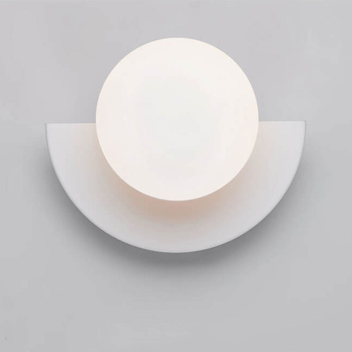 Hand-Finished Glass Globe & Minimalist Iron Frame Wall Sconce