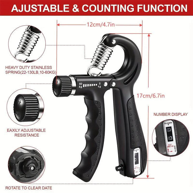 Hand & Forearm Training Set 5-Piece Compact & Portable
