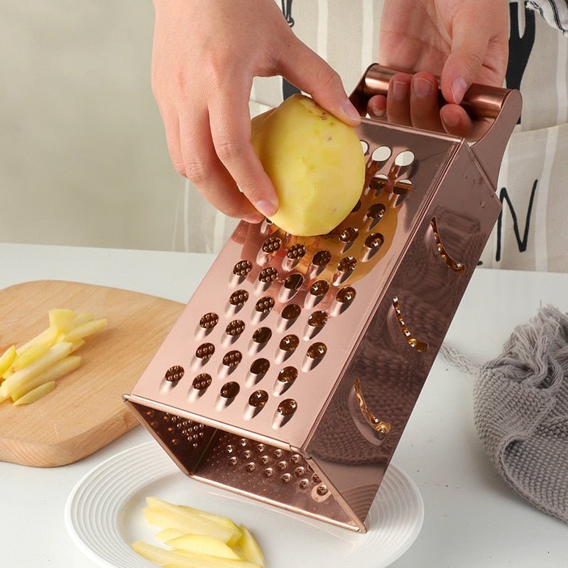 Hand Grater Stainless Steel Ergonomic Handle Textured Surface