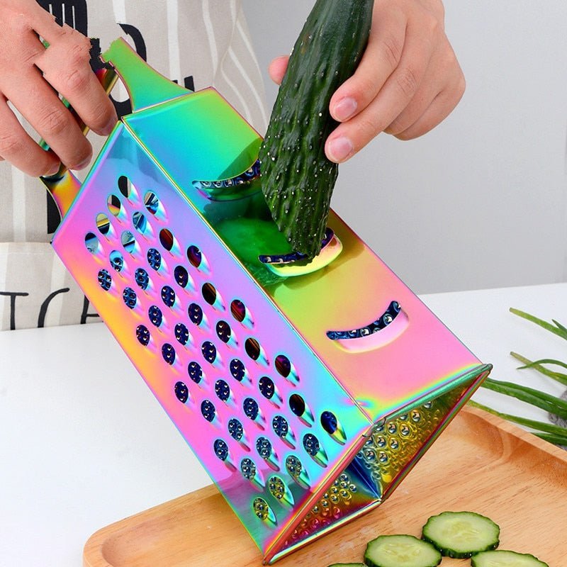 Hand Grater Stainless Steel Ergonomic Handle Textured Surface