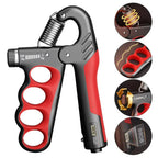 Hand Gripper Adjustable Up To 220 lb Built-In Counter