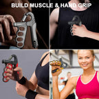 Hand Gripper Adjustable Up To 220 lb Built-In Counter