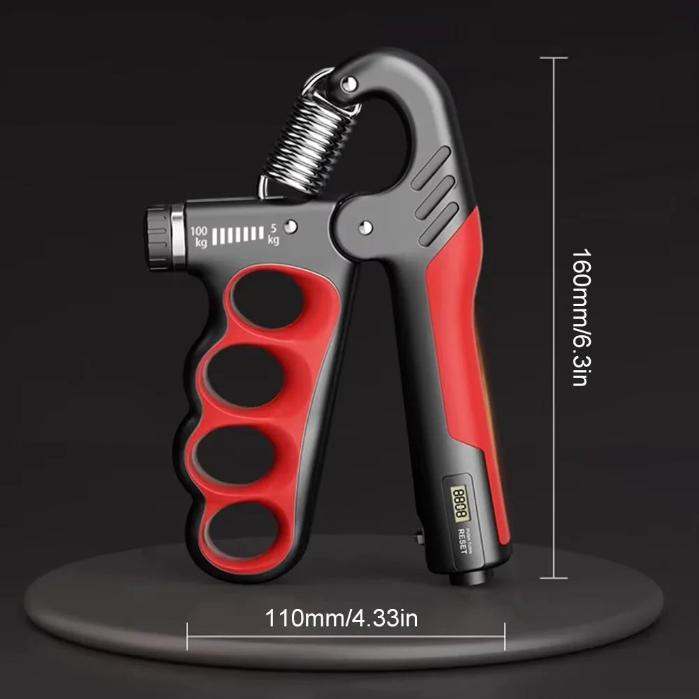 Hand Gripper Adjustable Up To 220 lb Built-In Counter