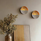Hand-Hammered Iron Eclipse Wall Candle Holder