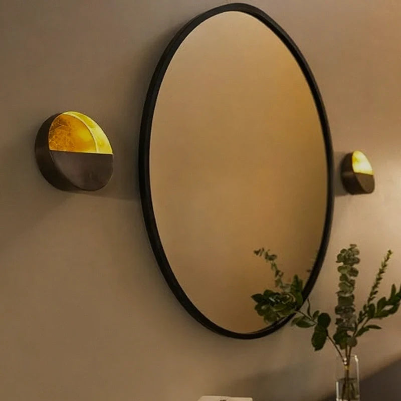 Hand-Hammered Iron Eclipse Wall Candle Holder