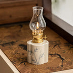 Hand-Painted Ceramic & Glass Windproof Oil Lantern
