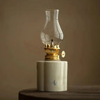 Hand-Painted Ceramic & Glass Windproof Oil Lantern