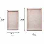 Hand-Polished Pink Marble Serving Tray (Two Sizes)
